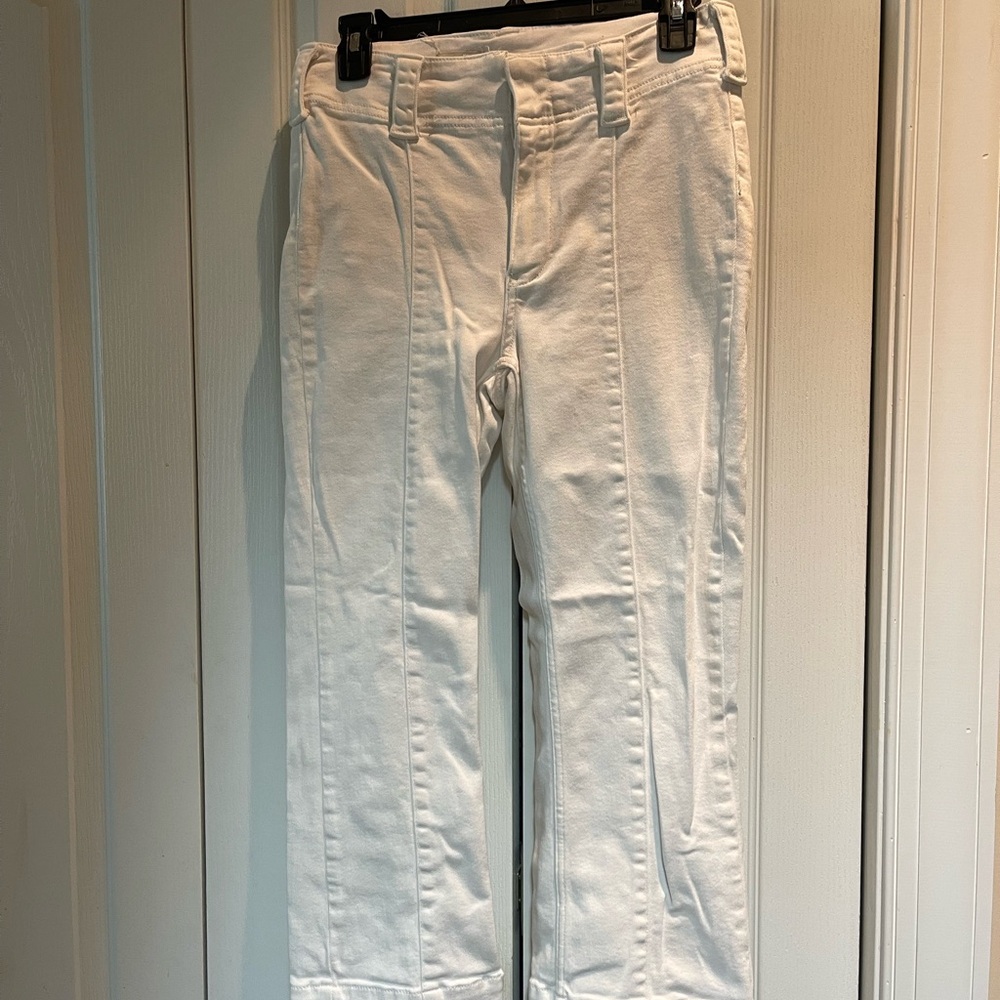 Anthropology Pilcro White Straight-Leg Pants